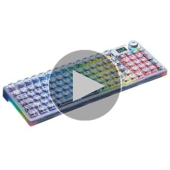 Amazon.co.jp: OUSEITECH F98pro ゲーミングキーボード 透明キーボード