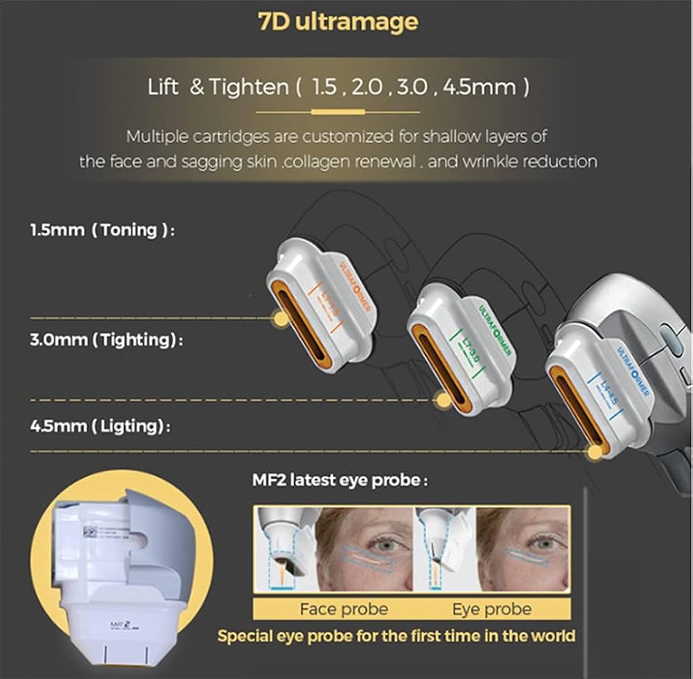 Hifu Ultramage 7D Machine with Vmax 2 in 1 Handle 7D Face Lifting