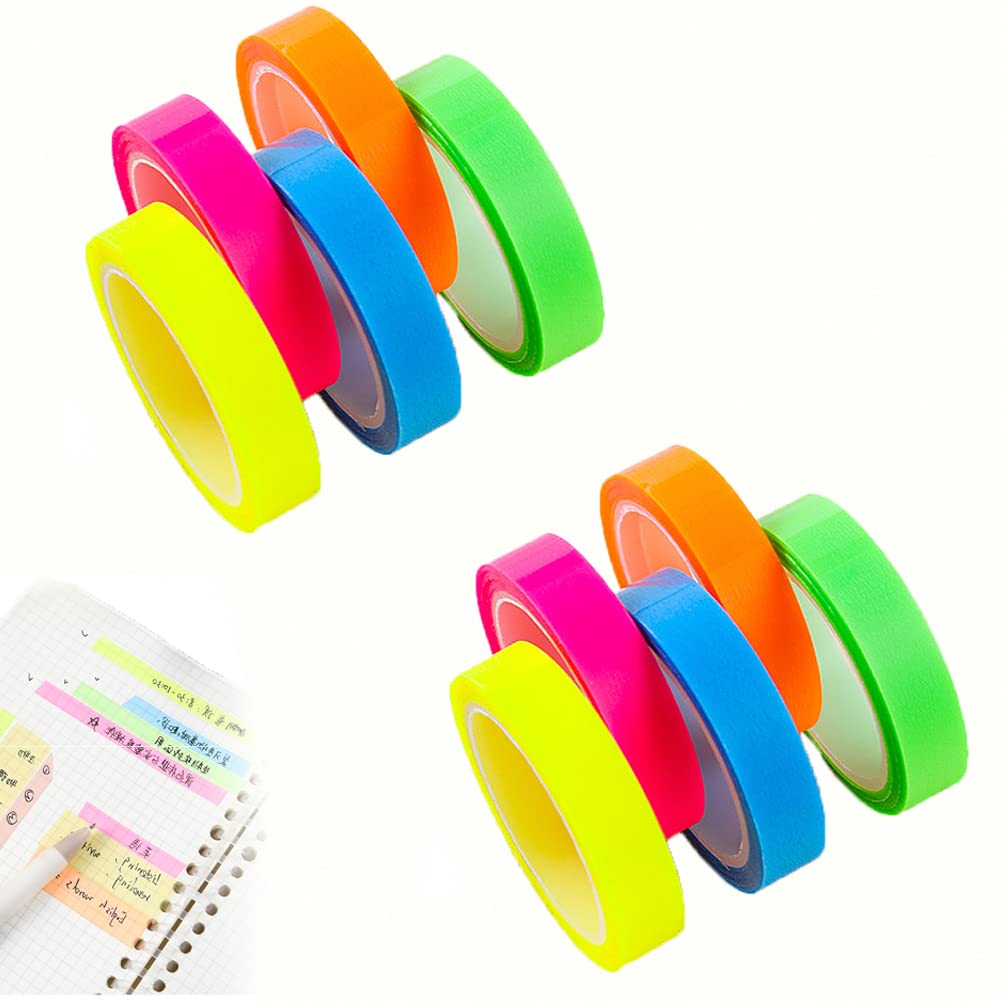 Amazon.co.jp: マスキングテープセット 透明 蛍光テープ ロール式 メモ