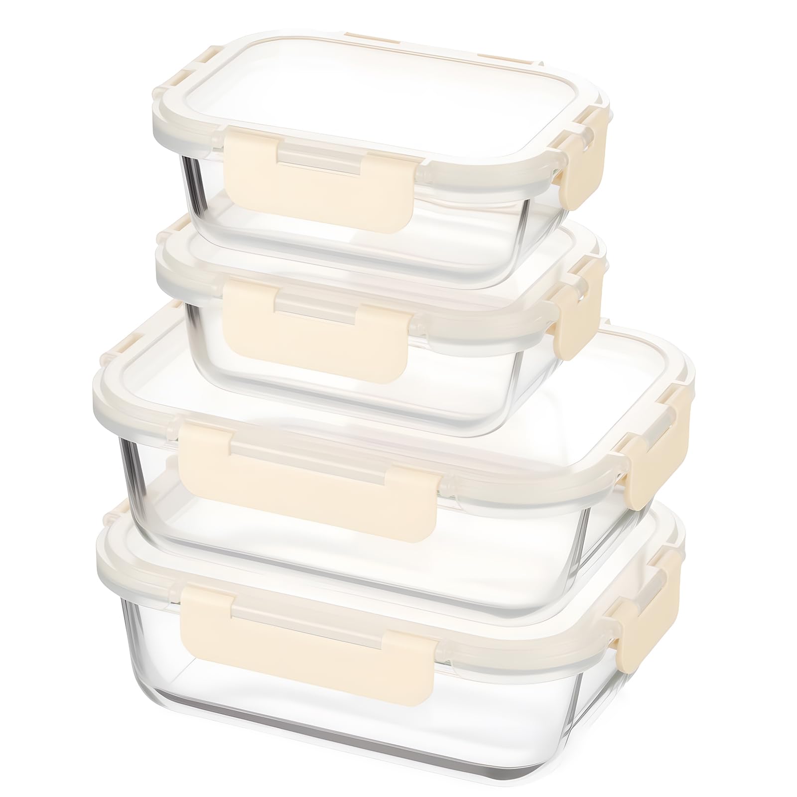 Amazon｜S SALIENT 耐熱ガラス 保存容器 4個セット 密閉タッパー 電子