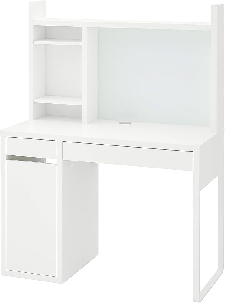 Amazon | IKEA MICKE デスク 105x50cm ホワイト | 机 | 文房具
