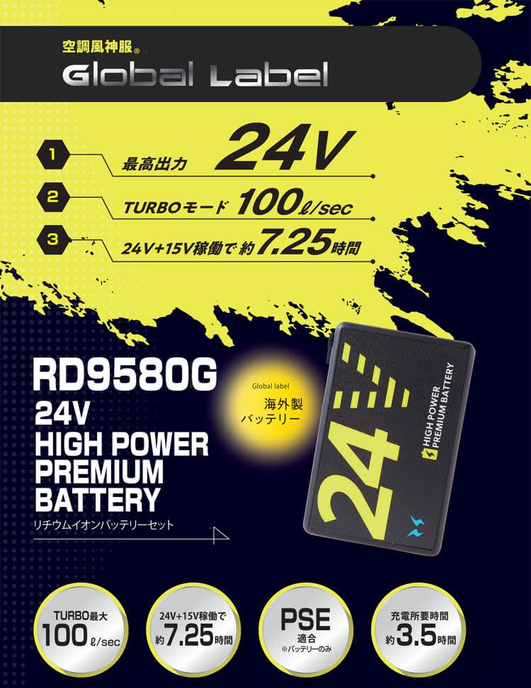 Amazon.co.jp: [サンエス] 空調風神服 新型 24V バッテリー セット