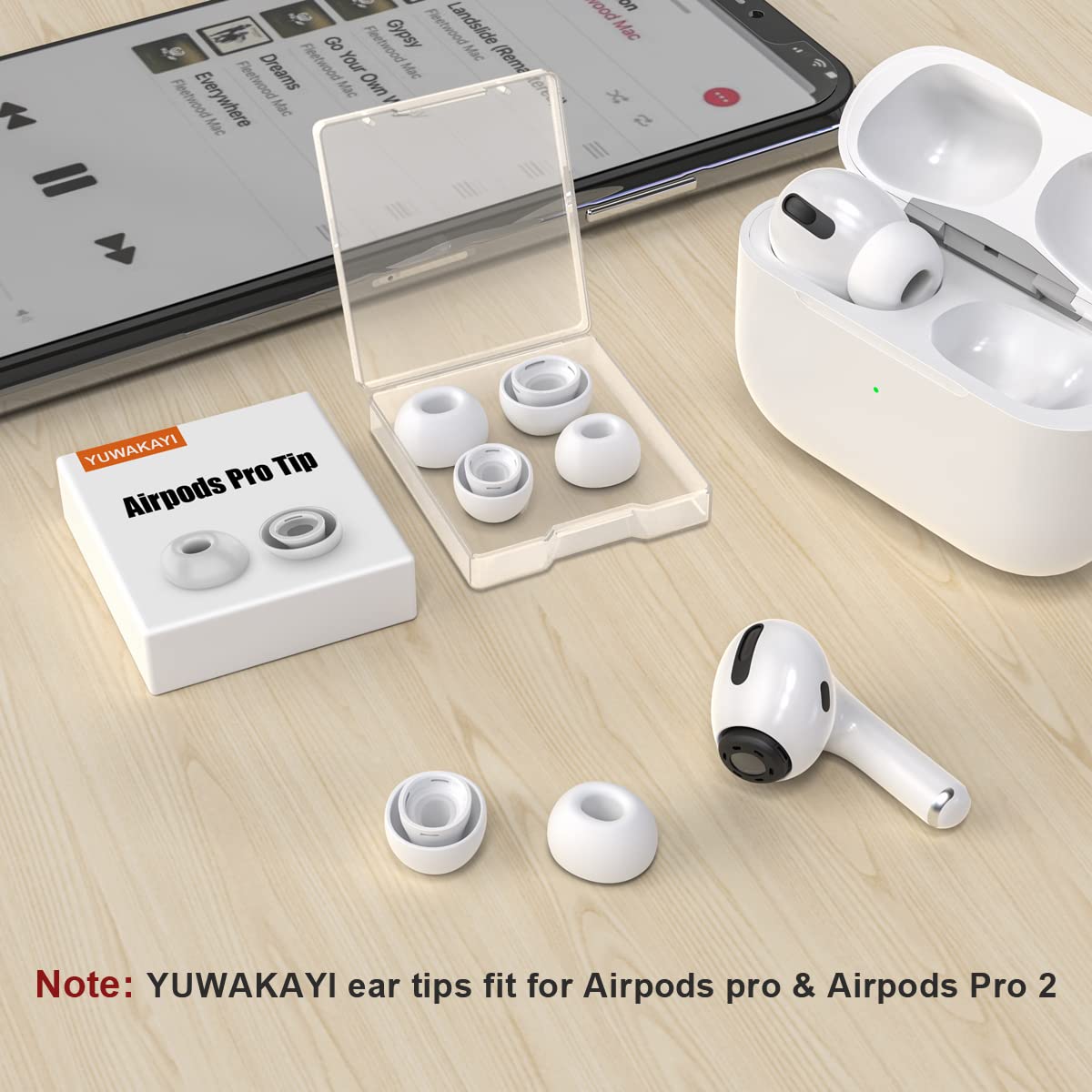 3 Pairs Replacement Ear Tips for AirPods Pro & Pro 2nd Gen with