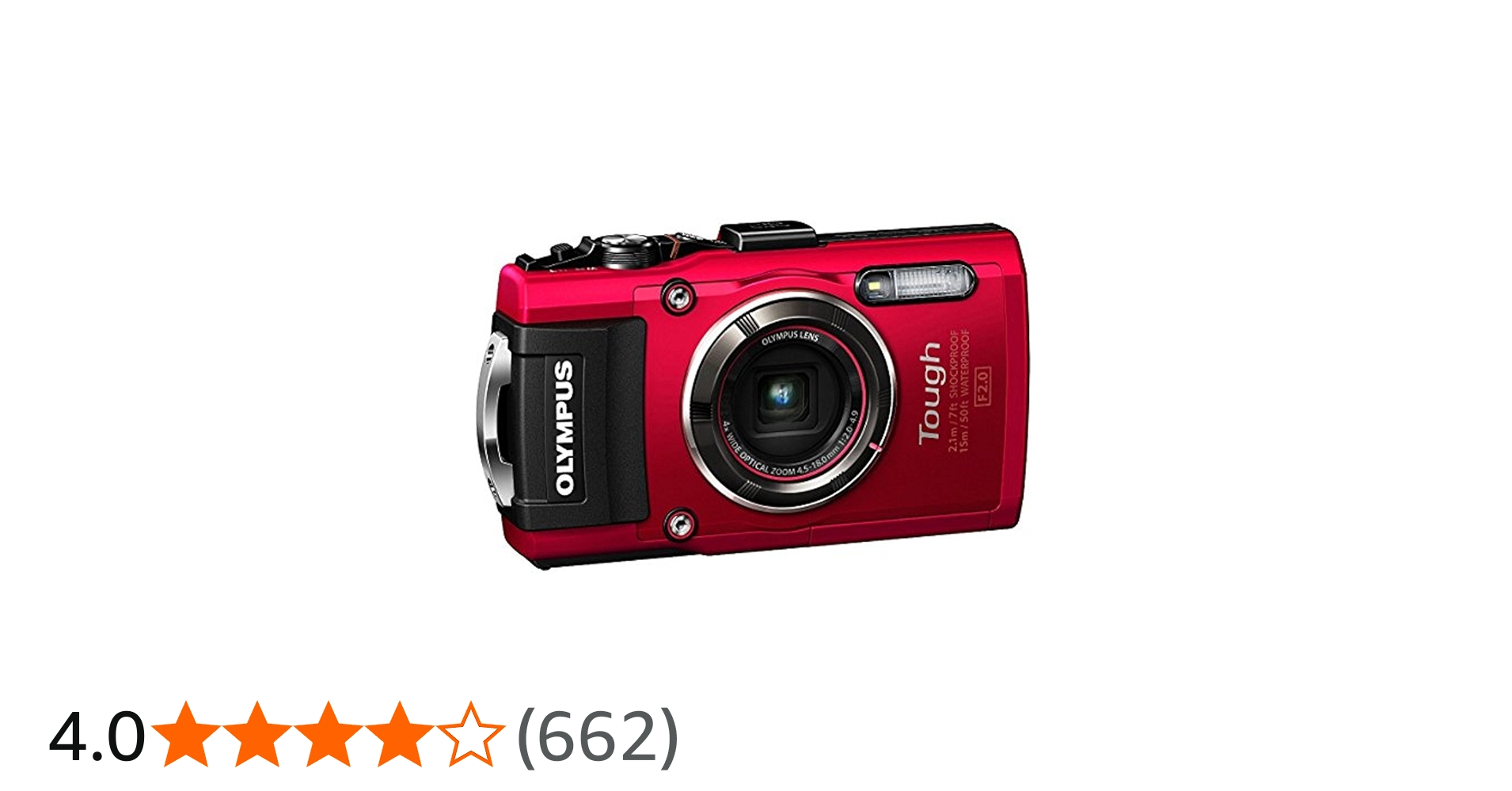 Amazon | OLYMPUS デジタルカメラ STYLUS TG-4 Tough レッド 1600万