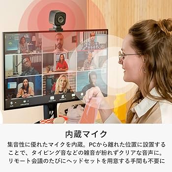 Amazon.co.jp: Pixio WEBカメラ AI搭載 PXSC1 StreamCube 2K 1440p