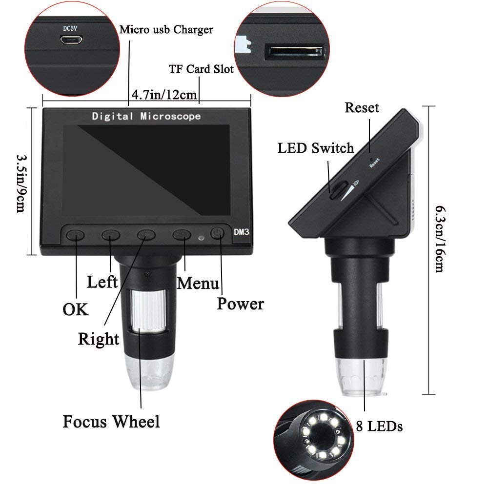 Amazon.co.jp: Jiusion DM3 4.3インチ スクリーン フルカラー HD LCD