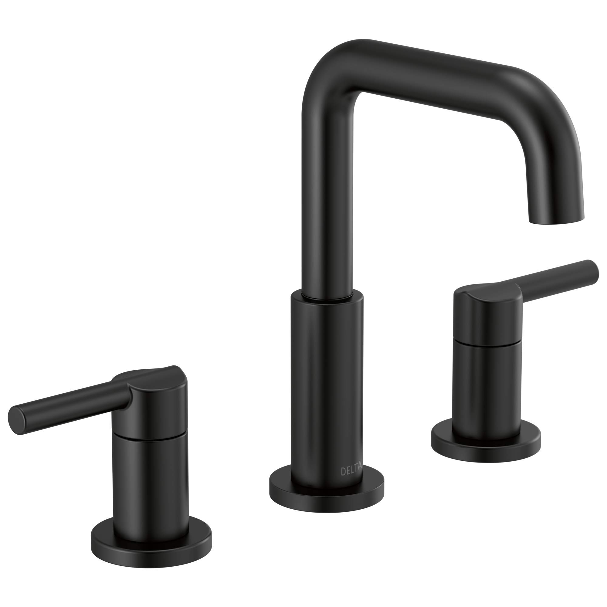 Delta Nicoli Matte Black Bathroom Faucet 3 Hole, 8 Inch Widespread