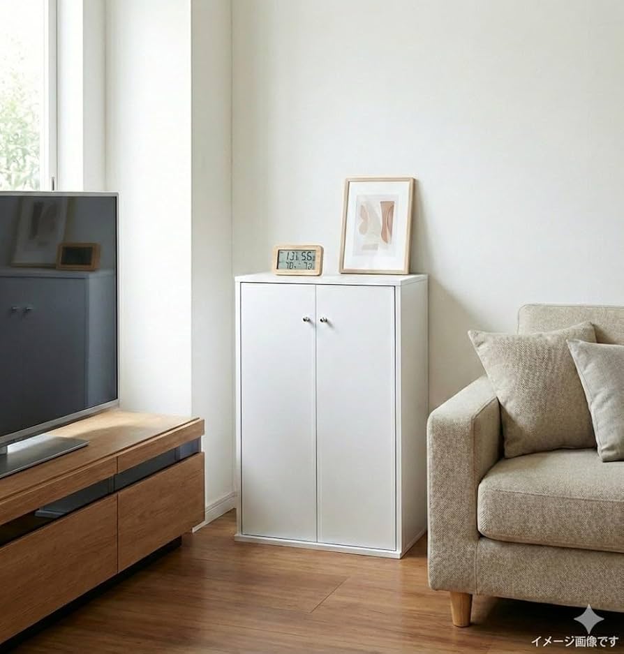 Amazon.co.jp: CDラック 収納名人 ホワイト CD約454枚収納 日本製