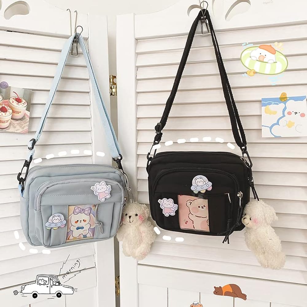 Amazon.com | Kawaii Purse Cute Fanny Pack with Pins Ita Bag Wallet