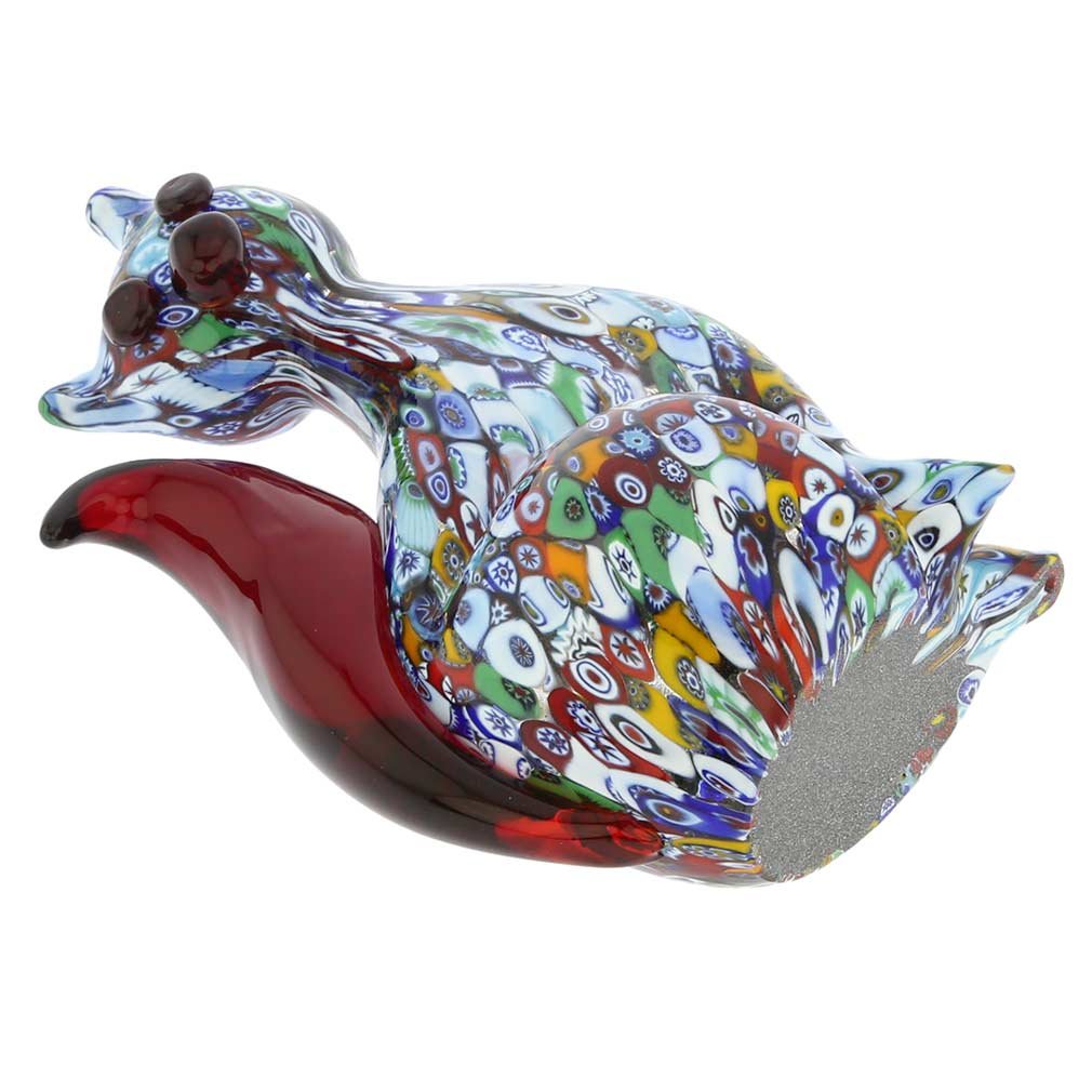 美品)Murano glass ムラーノガラス 猫の置物職人サイン入り(底) 美品