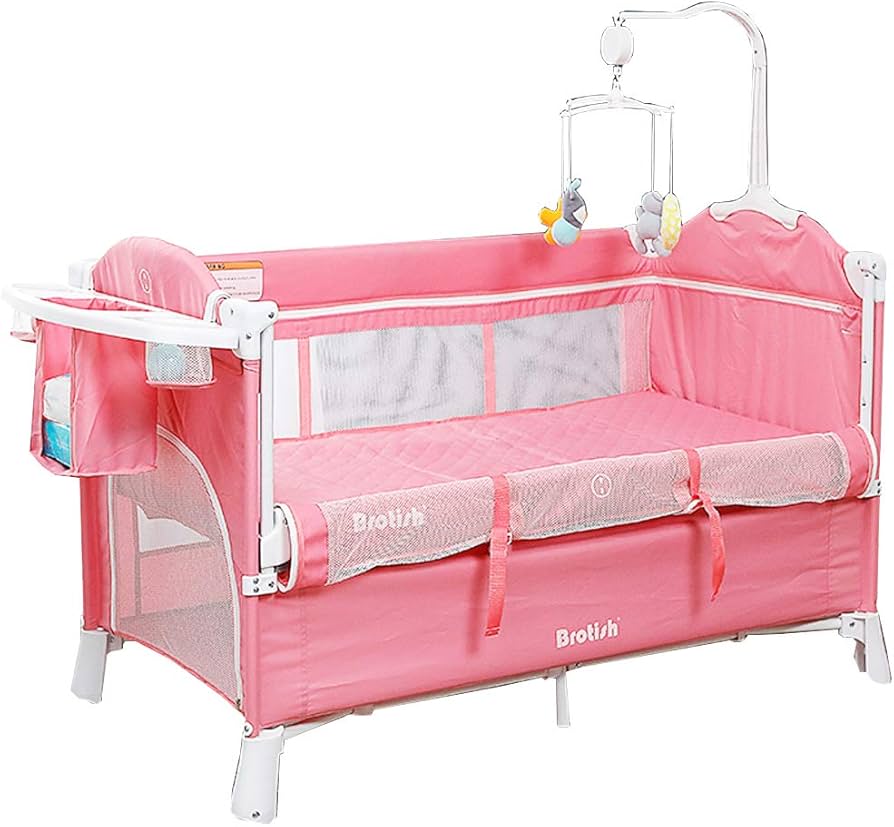Amazon.co.jp: Wondc ベビーベッド プレイヤード ベビー 折りたたみ