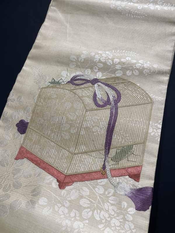 Amazon.co.jp: きものさらさ アンティーク着物帯！逸品 虫篭 夏帯 蜻蛉