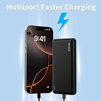 Amazon.com: Evopow 2 Pack Portable Charger, Slimmer 10000mAh Power
