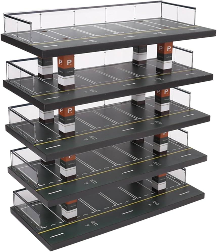 Amazon | Generic 1/64 ジオラマ駐車場ディスプレイケースアクリルミニ
