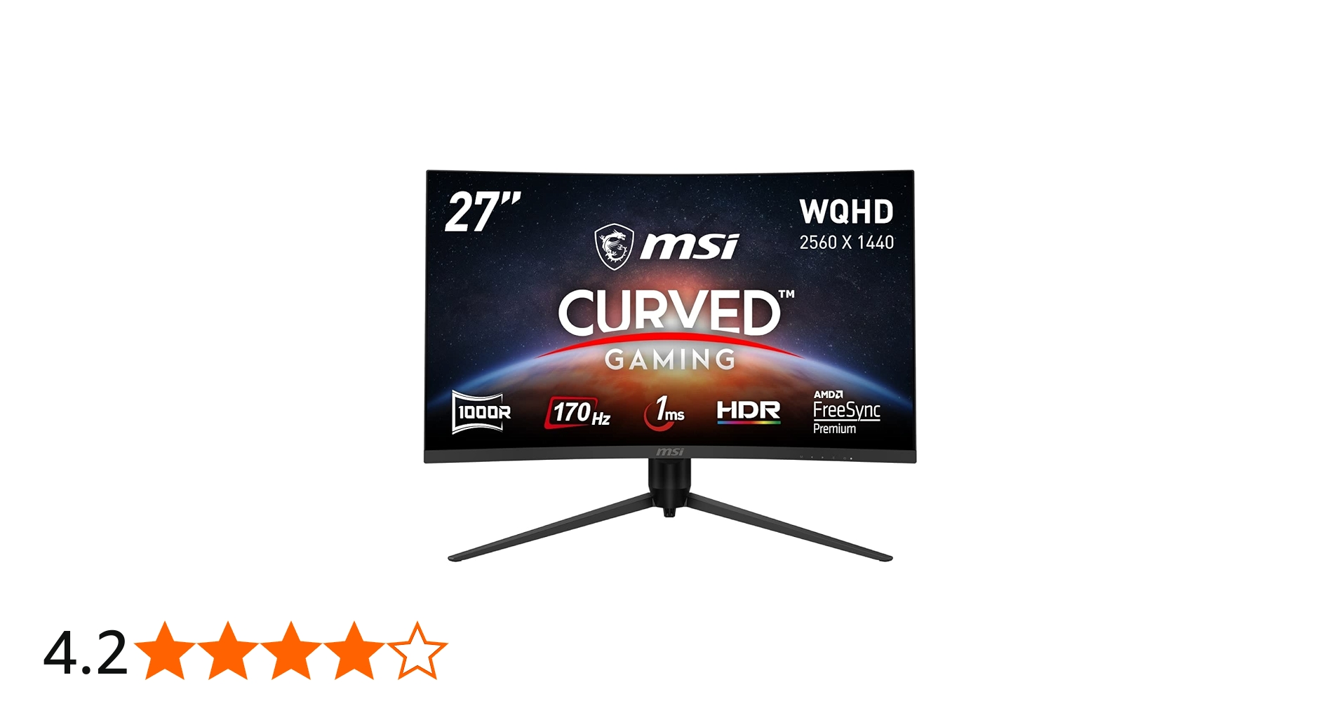 Amazon.co.jp: MSI 湾曲ゲーミングモニター G271CQP E2 27インチ/WQHD