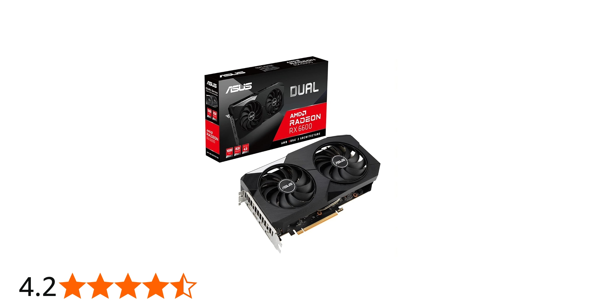 Amazon | ASUS Dual Radeon RX 6600 搭載ビデオカード DUAL-RX6600-8G