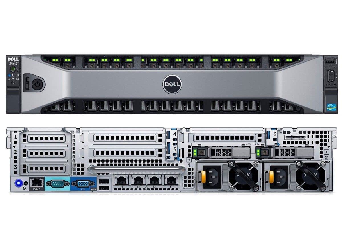 Amazon.com: Dell PowerEdge R730xd Server 24B SFF 2U, 2X Intel Xeon
