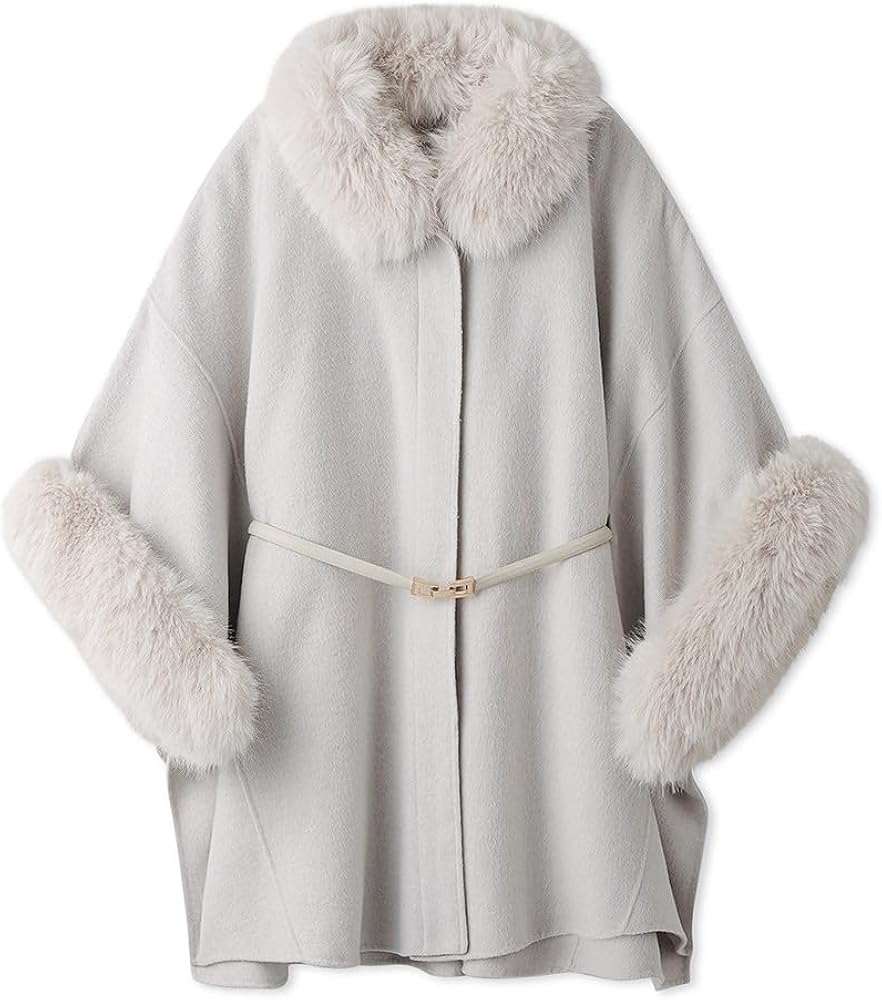 Amazon.co.jp: [スナイデル] ファー付きミドルケープコート SWFC245048