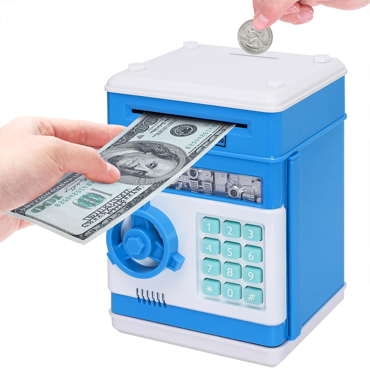 Amazon.co.jp: Generic 貯金箱 お札 貯金 子供 小銭 ダイヤルロック