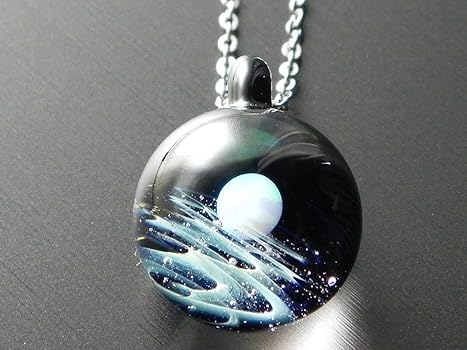 Amazon | ＜Natural Glass＞1点物、オパール入り 宇宙ガラス S 宇宙