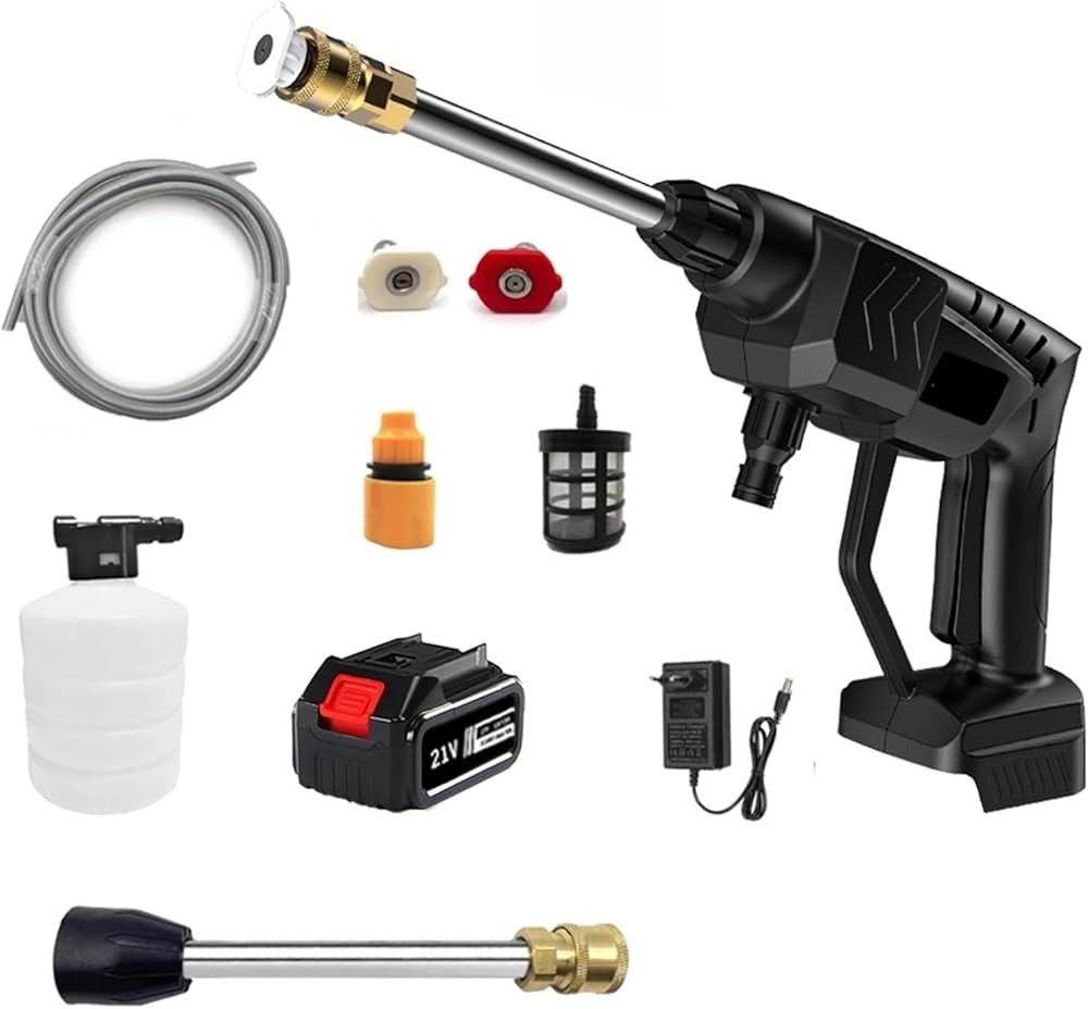 Amazon.co.jp: 60BAR ワイヤレス高圧洗車水鉄砲スプレーガンポータブル