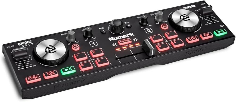 Numark DJ2GO2 Touch Controller per DJ Compatta USB con 2 Deck per
