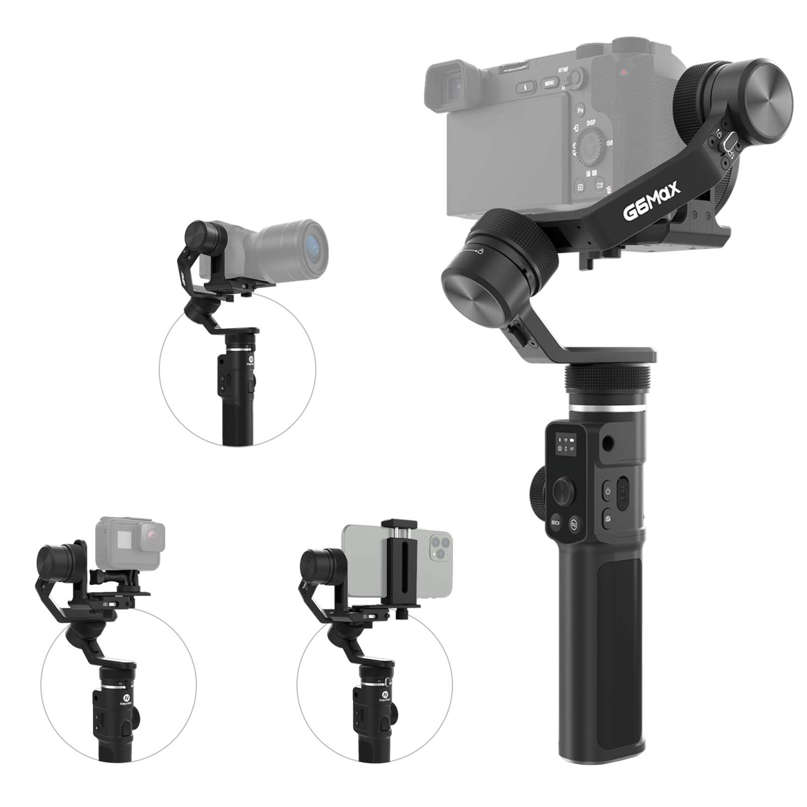 Amazon.co.jp: FeiyuTech G6Max カメラジンバルスタビライザー耐荷重