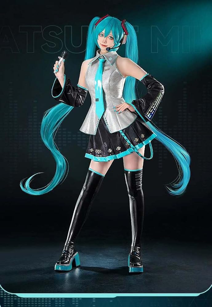 Amazon.co.jp: [YYSMUPILE] 初音ミク LED発光 コスプレ衣装 【ウィッグ