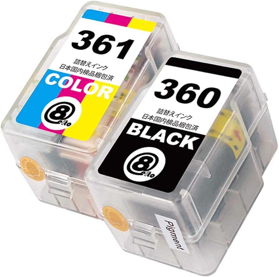 Amazon.co.jp: BC-360 XL(BK/顔料ブラック) + BC-361 XL(CL/カラー