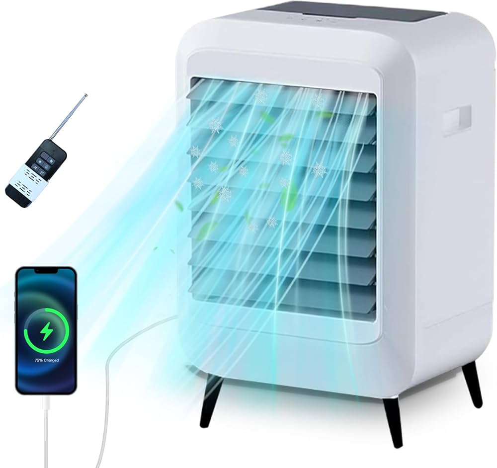 Amazon | ZAPJQL 屋外冷風扇 冷風機【30000mAh大容量バッテリー】電池