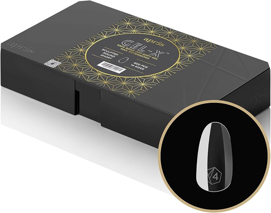 Amazon | Apres ネイルジェルX スカルプテッドラウンドショートチップ