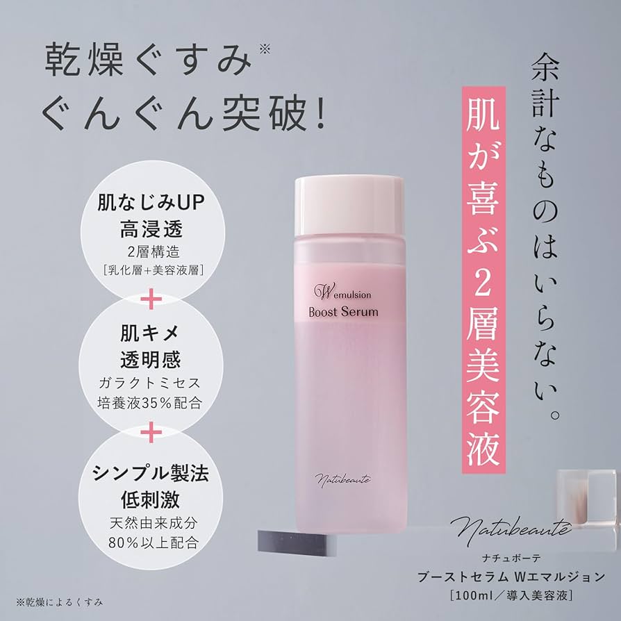 Amazon.co.jp: ナチュボーテ 導入美容液 ブースター 100ml 乳化 2層