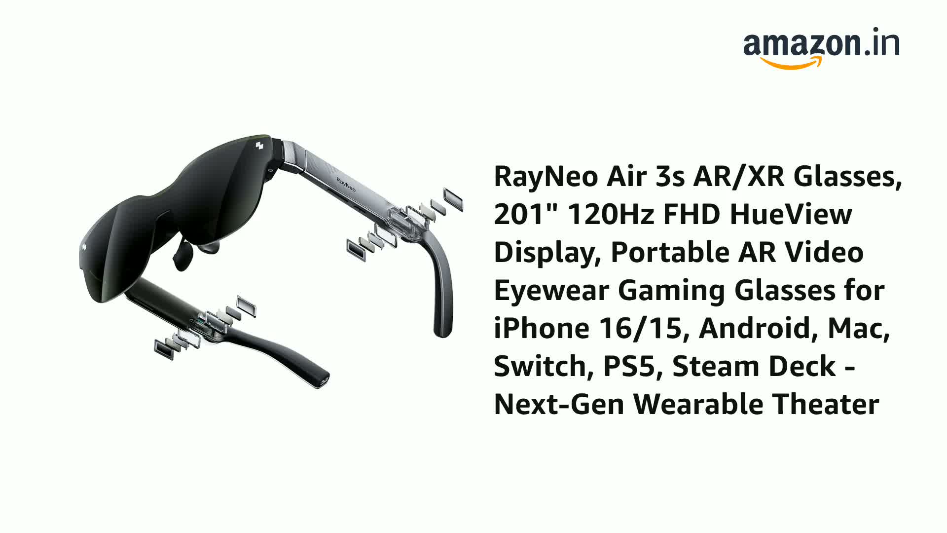Amazon.in: Buy RayNeo Air 3s AR/XR Glasses, 201