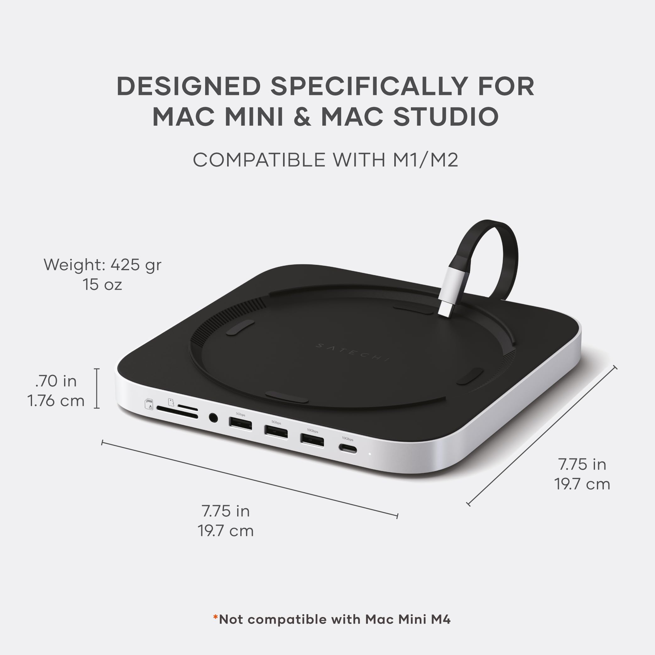 Amazon.com: Satechi Mac mini Hub & Stand with SSD Enclosure for