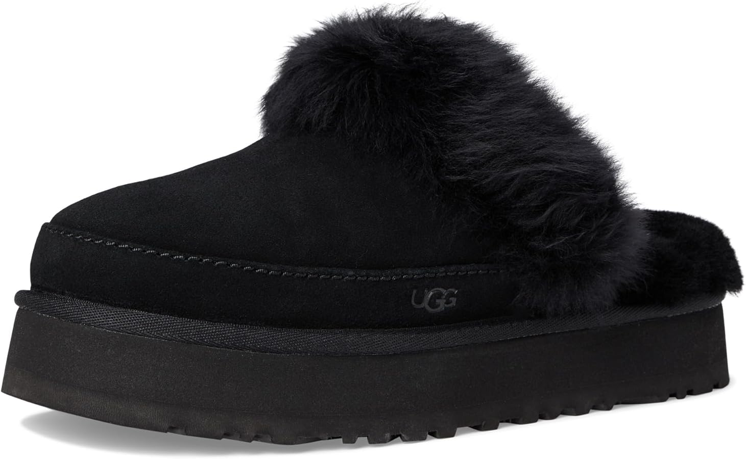 Amazon.com | UGG Women's Disquette Chalet Slipper, Black, 5 | Slippers