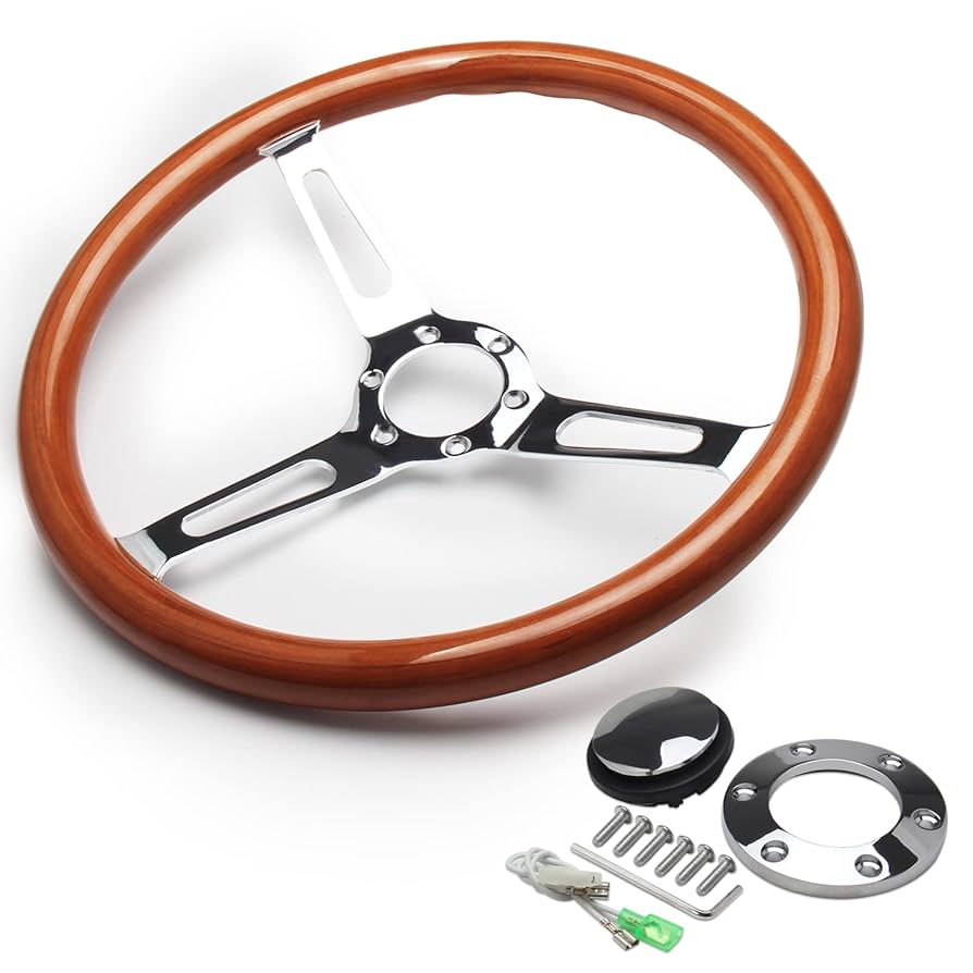 モモステ オレンジウッド3スポークステアリング 【公式通販】