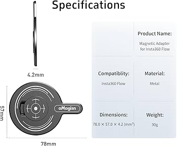 Amazon | Taoricup Insta360 Flow Pro/Insta360 Flow 対応 磁気