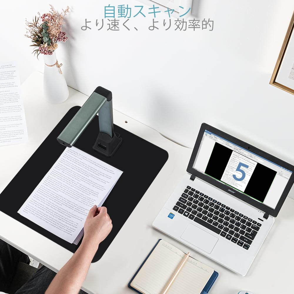 Amazon | iOCHOW スキャナー ドキュメントスキャナー 書画カメラ 500万