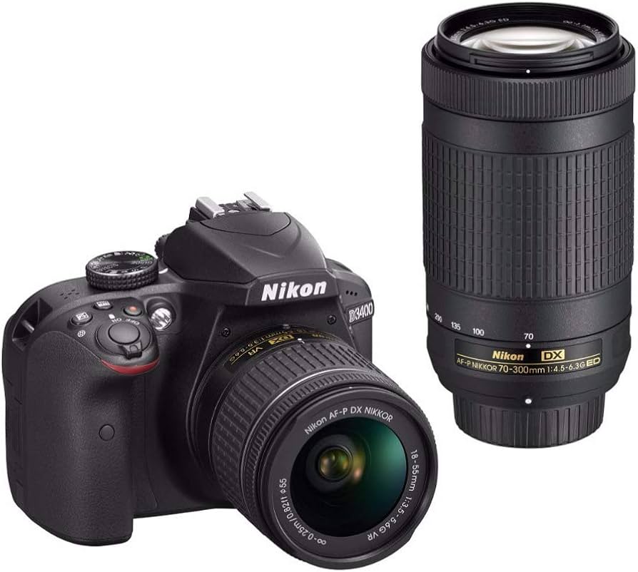 Amazon.com : Nikon D3400 w/ AF-P DX NIKKOR 18-55mm f/3.5-5.6G VR