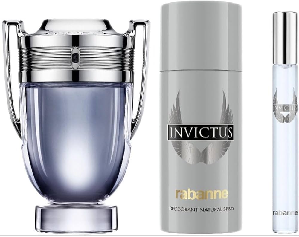 Amazon.com : Paco Rabanne Invictus 3-Piece Gift Set for Men, (3.4