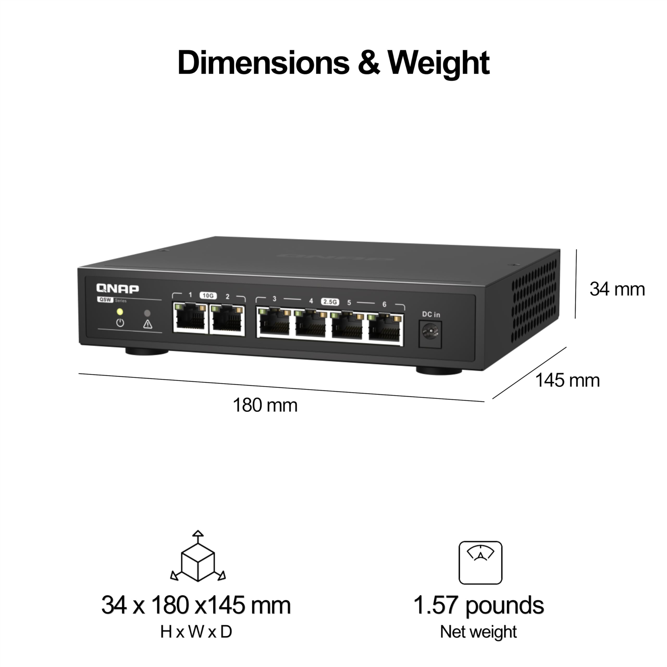 Amazon.co.jp: QNAP QSW-2104-2T-A-US 6ポート 10GbE & 2.5GbE プラグ