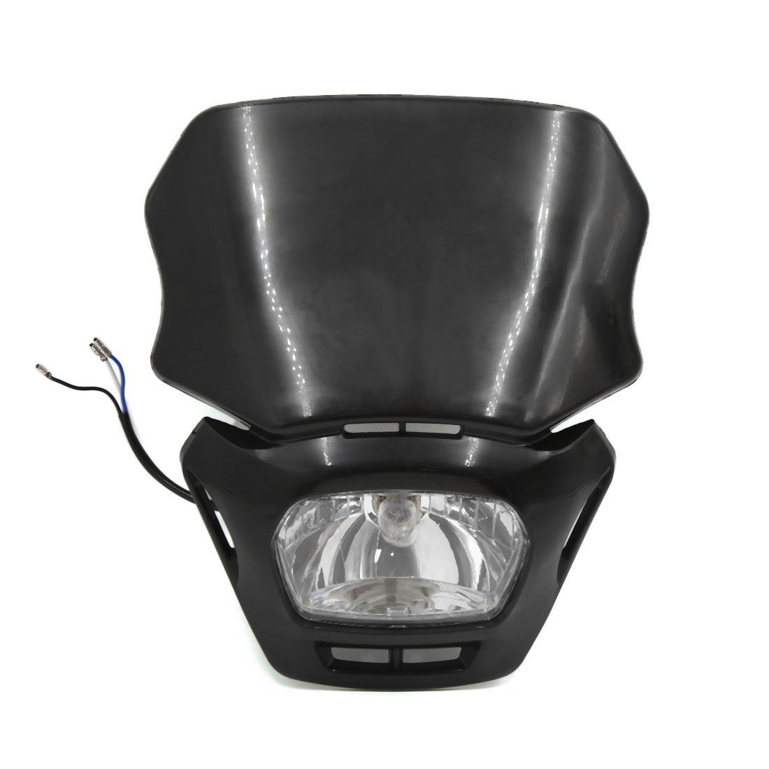 Amazon | uxcell ヘッドライト ブラック シェル オートバイ ストリート