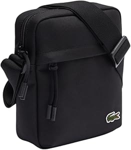 Amazon.com: Lacoste Unisex Neocroc Crossbody Bag, Black, One Size