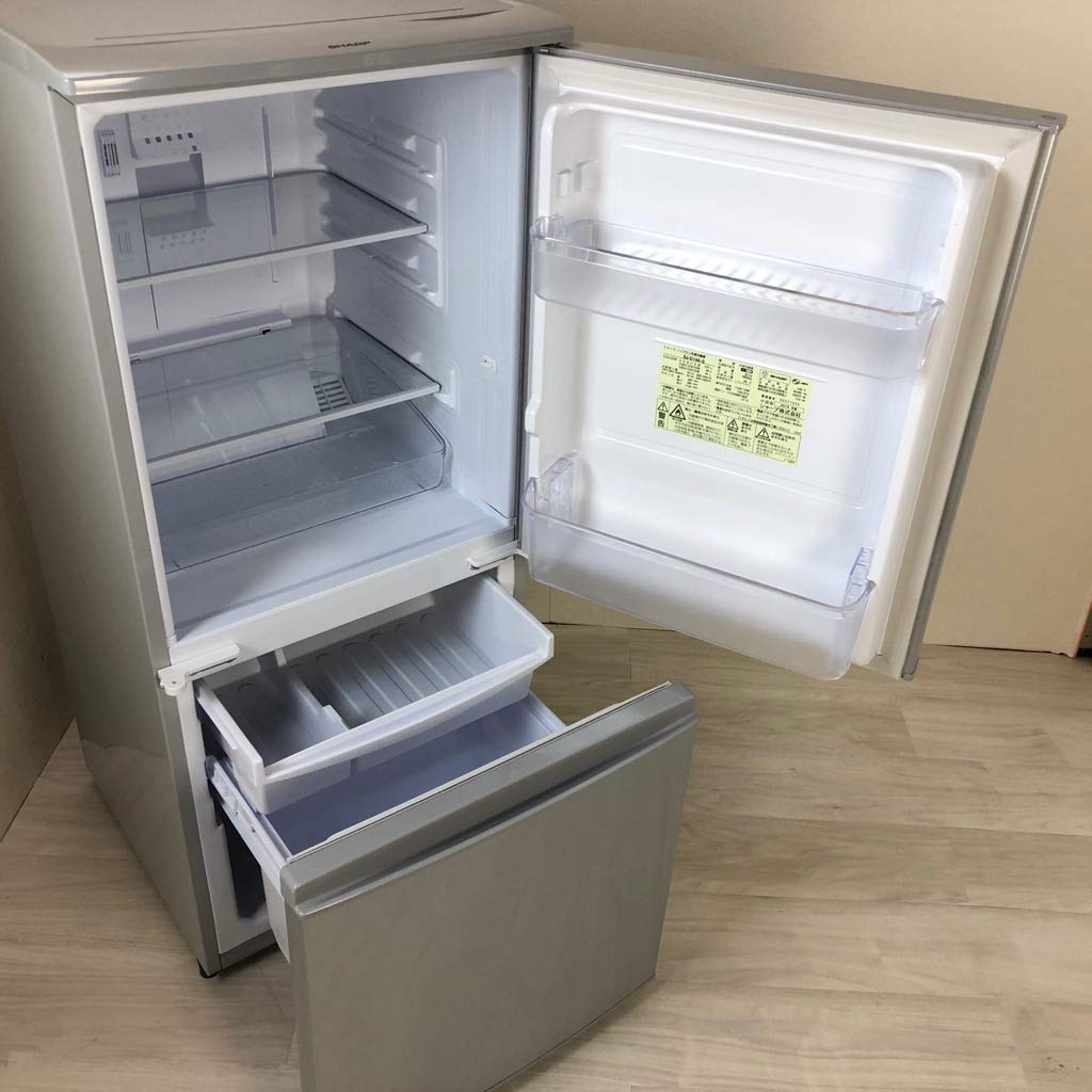 Amazon | シャープ 137L 2ドア冷蔵庫（シルバー系）SHARP SJ-D14A-S