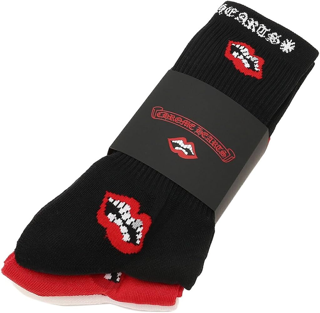 Amazon.co.jp: [クロムハーツ] ソックス 靴下 3足セット ホワイト