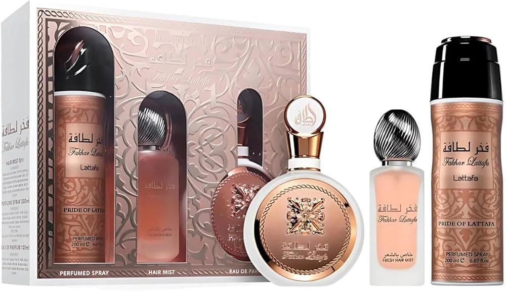 Amazon.com : Lattafa Fakhar for Women 3 Piece Set (3.4 Oz Eau de