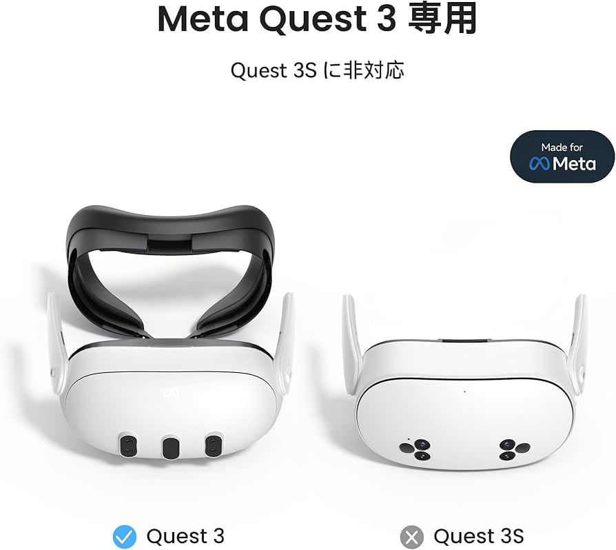 Amazon.co.jp: KIWI design F3 メタクエスト3 に対応 フェイスカバー