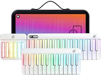 Amazon.com: Popupiano Smart Piano Keyboard,Rainbow LED Lights&Free