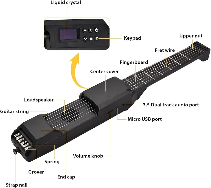 Amazon.co.jp: BCDYH 7フレット スマートエレキギター サイレント練習