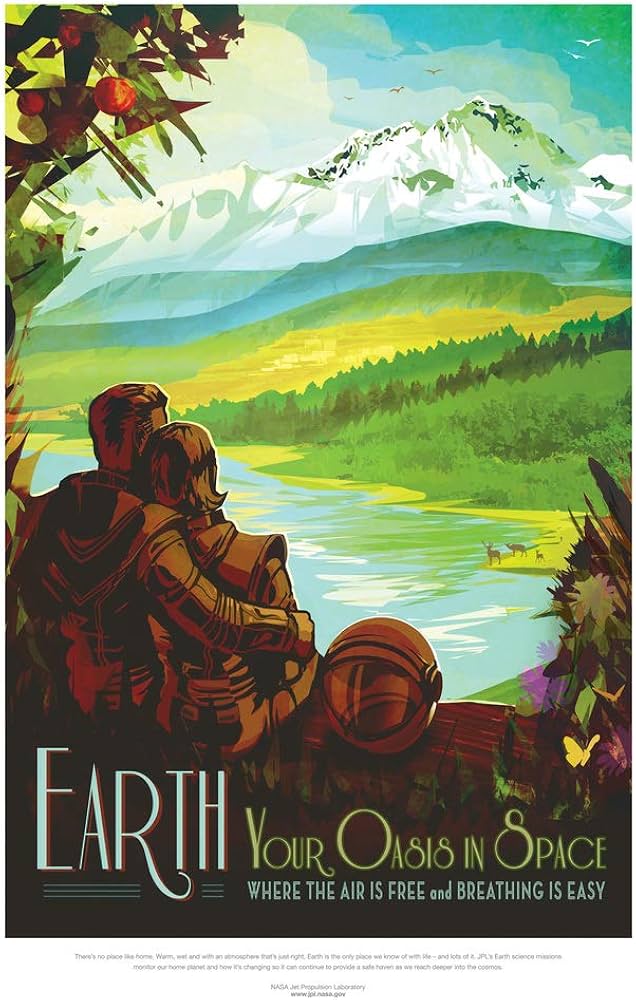 Amazon.com - Earth Your Oasis In Space NASA Space Travel Retro